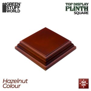 Green Stuff World Square Wood display bases 4x4 cm - Hazelnut 4987