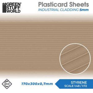 Green Stuff World Plasticard Industriële bekleding Structuurplaat 5 mm 5062
