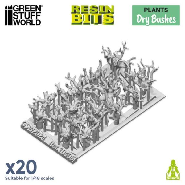 Green Stuff World 3D printed set - Dry Bushes 10406