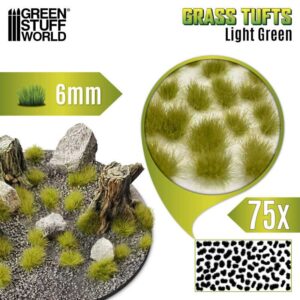 Green Stuff World Grass TUFTS - 6mm self-adhesive - Light Green 10674