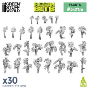Green Stuff World 3D printed set - Monstera Plant 11611
