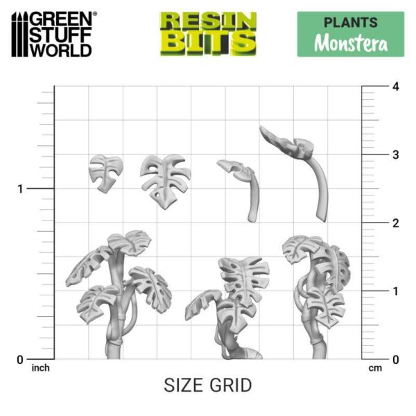 Green Stuff World 3D printed set - Monstera Plant 11611