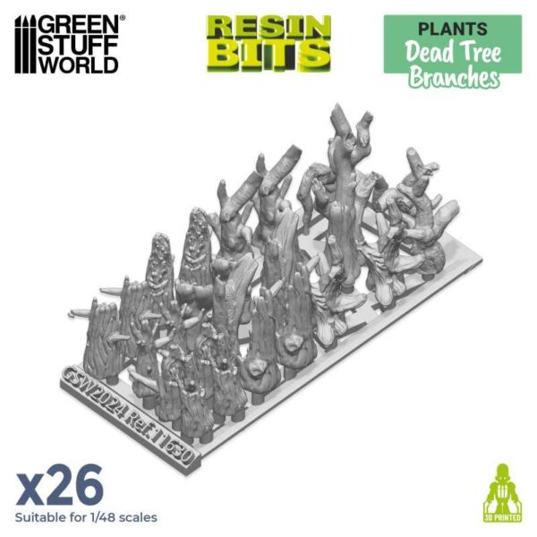 Green Stuff World 3D printed set - Dead Tree Brushes 11630