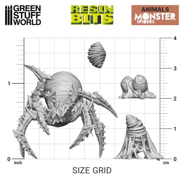 Green Stuff World 3D printed set - Monster Spiders 12299