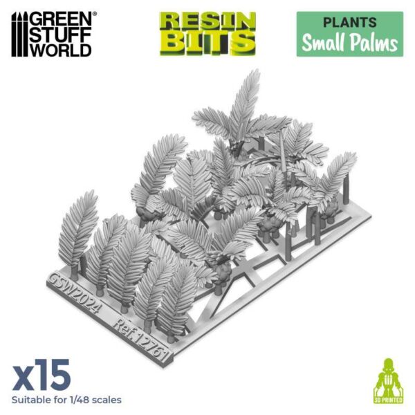Green Stuff World 3D printed set - Small Palms 12761