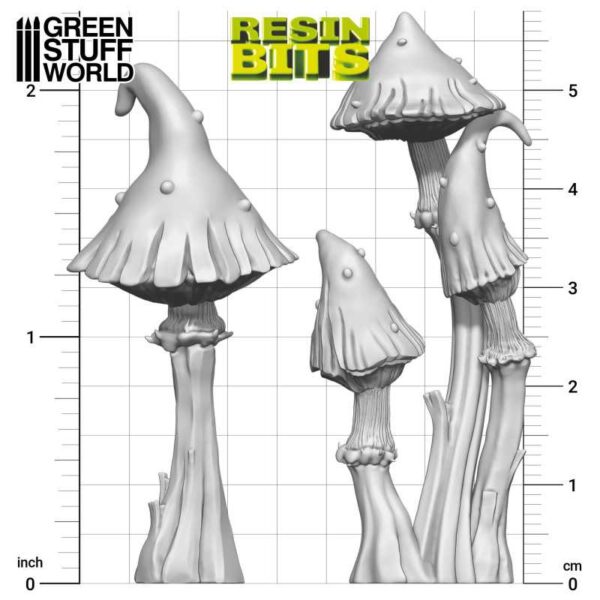 Green Stuff World 3D printed set - Goblin Mushrooms XL 12961