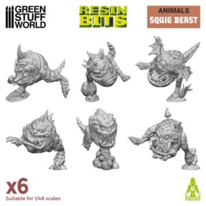 Green Stuff World 3D printed set - Squig beasts 12964