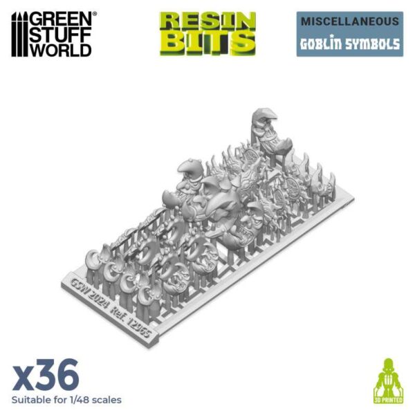 Green Stuff World 3D printed set - Goblin Symbols 12965