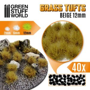 Green Stuff World Grass TUFTS - 12mm self-adhesive - Beige 1348