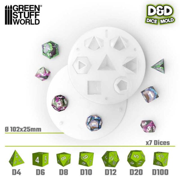 Green Stuff World Custom dnd dice mold 4699