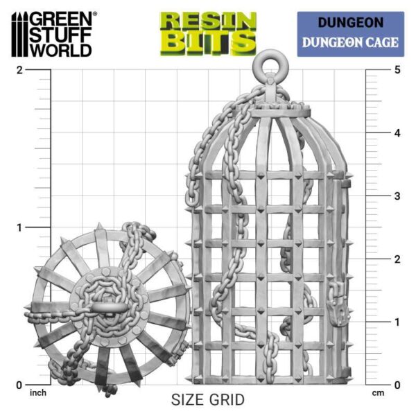 Green Stuff World 3D printed set - Dungeon Cage 12889