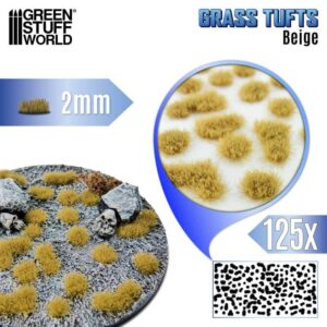 Green Stuff World Grass TUFTS - 2mm self-adhesive XXL - BEIGE 12948