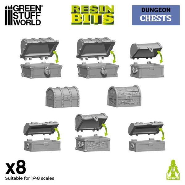 Green Stuff World 3D printed set - Chests Kisten 12971