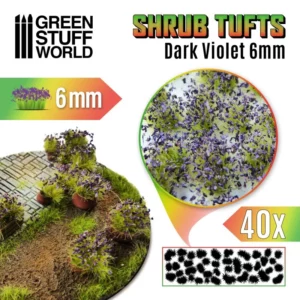 Shrubs TUFTS - 6mm self-adhesive - Dark Violet 10743