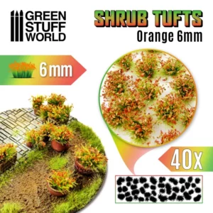 GSW Shrubs TUFTS - 6mm self-adhesive - Orange 10745