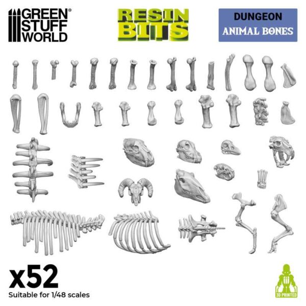 GSW 3D printed set - Animal Bones 1:48 X52 12242