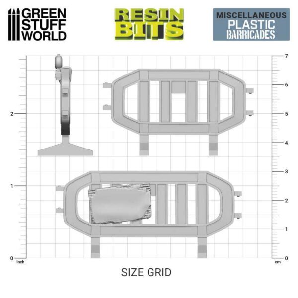 GSW 3D printed set - Plastic Barricades 4X 12417