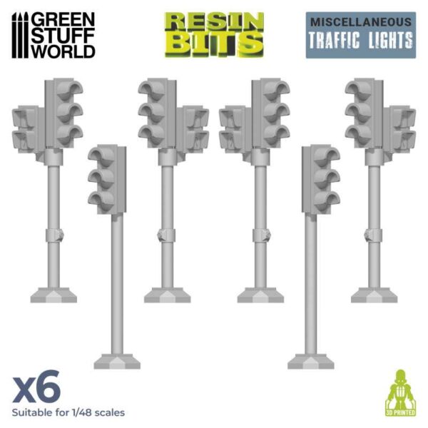 GSW 3D printed set - Traffic Lights 70mm 6X 12419