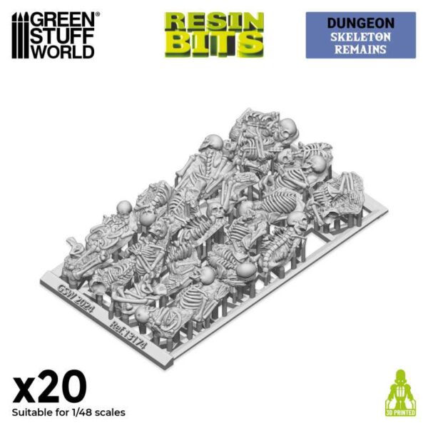 GSW 3D printed set - Skeleton Remains 1:48 13174