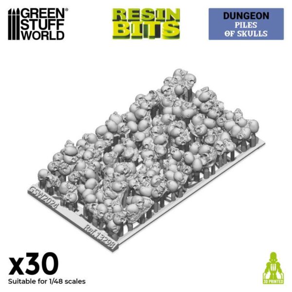 GSW 3D printed set - Piles of Skulls 1:48 X30 13298