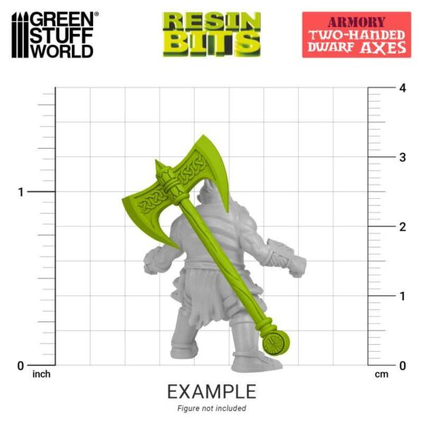 GSW 3D printed set - Two Handed Dwarf Axes X10 13301