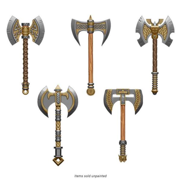 GSW 3D printed set - Two Handed Dwarf Axes X10 13301