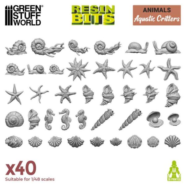 Green Stuff World 3D printed set - Aquatic Critters 12300