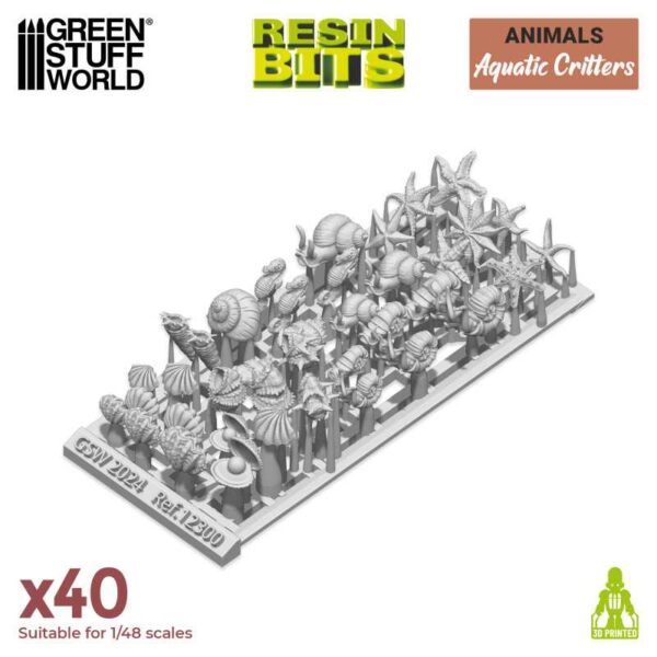 Green Stuff World 3D printed set - Aquatic Critters 12300