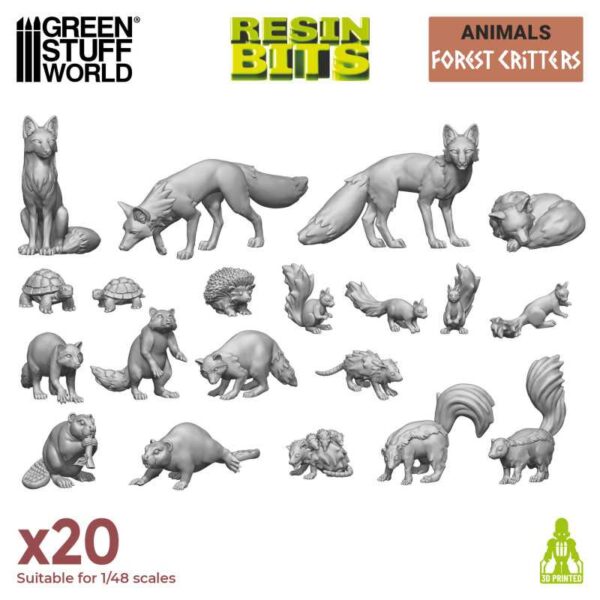 Green Stuff World 3D printed set - Forest Animals 12302