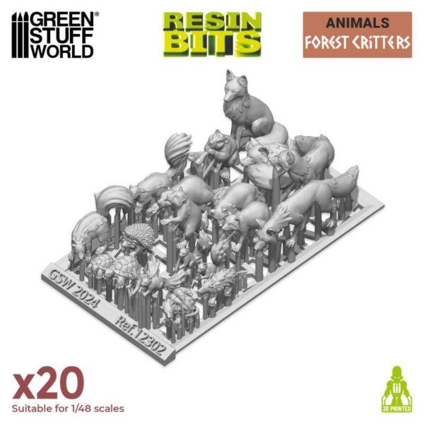 Green Stuff World 3D printed set - Forest Animals 12302