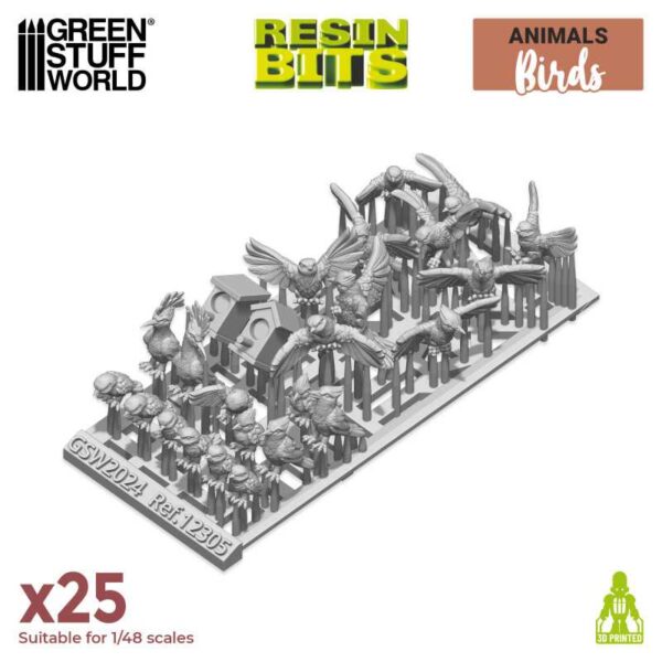 Green Stuff World 3D printed set - Wild birds 12305