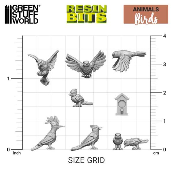 Green Stuff World 3D printed set - Wild birds 12305