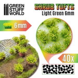 GSW Shrubs TUFTS - 6mm self-adhesive - LIGHT GREEN 1305