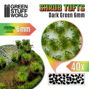 GSW Shrubs TUFTS - 6mm self-adhesive - Dark Green 1306