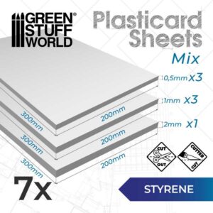 GSW Styrene sheets - Variety pack x7 13228