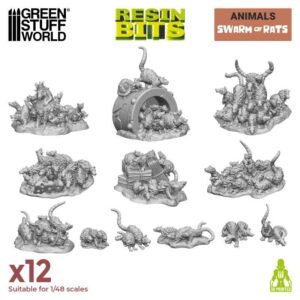 Green Stuff World 3D printed set - Swarm of Rats 13306