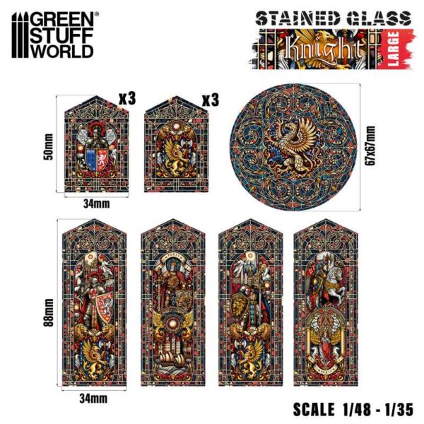 GSW Knight Stained Glass - Large 5127