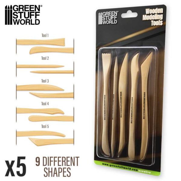 GSW Wooden Modeling Tools 5x 4788