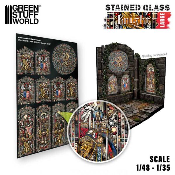 GSW Knight Stained Glass - Large 5127