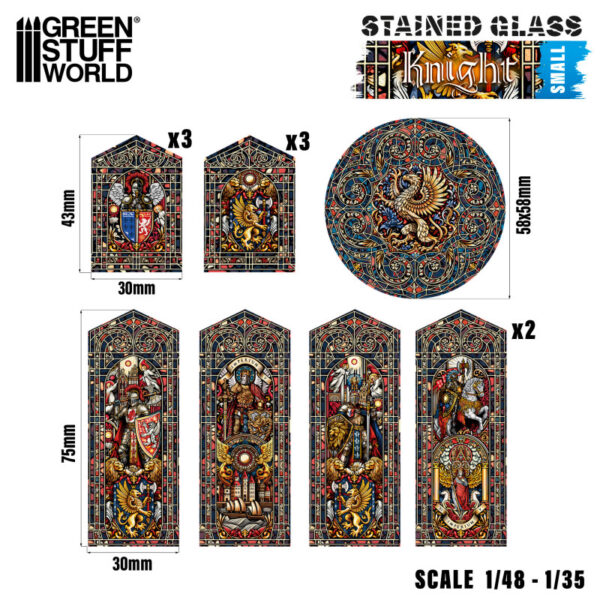 GSW Knight Stained Glass - Small 5132