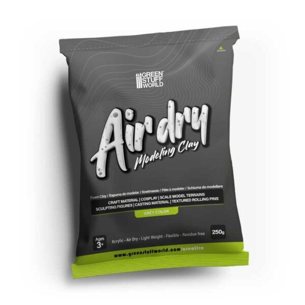 Green Stuff World Air Dry Foam Clay 250gr. - Grey 5395