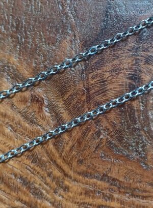 Schakel Ketting Zilver Wit 1,5 mm