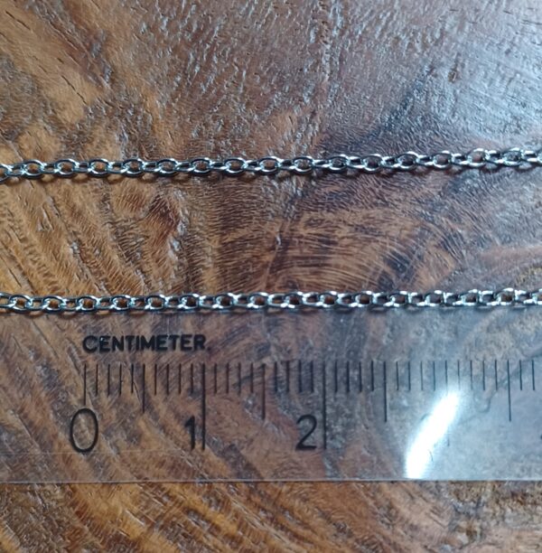 Schakel Ketting Zilver Wit 1,5 mm