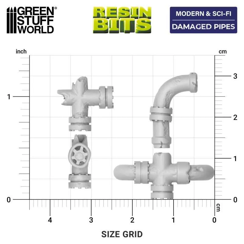 Green Stuff World Damaged Pipes 13303