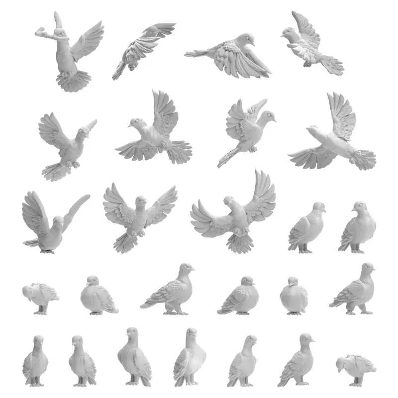 GSW 3D printed set - Pigeons 13642