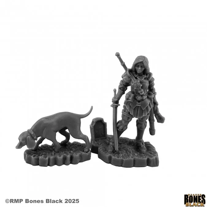 Reaper Miniatrues Catalina and Hugo Female Ranger and Hound 44248