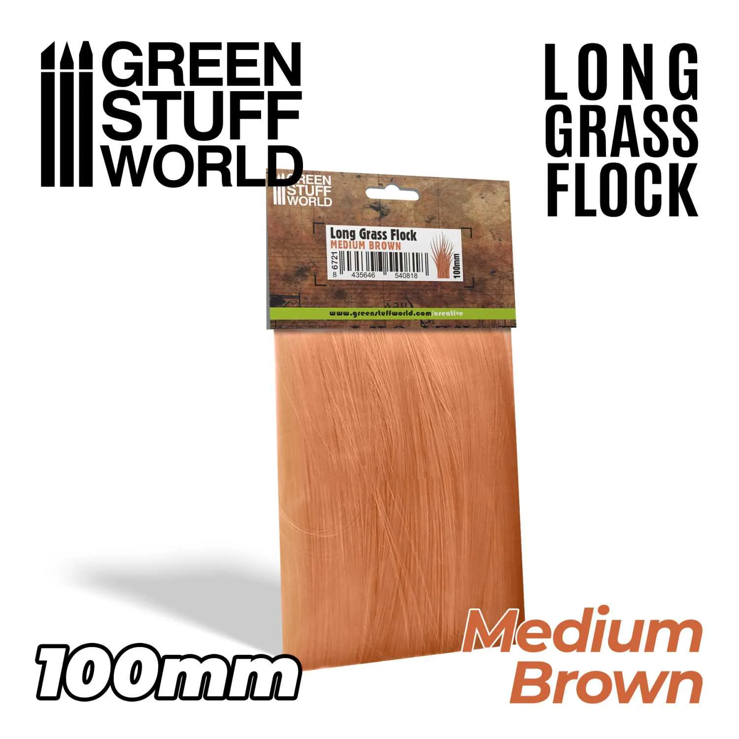 Lang Gras 100 mm Medium Bruin 6721 - Afbeelding 3